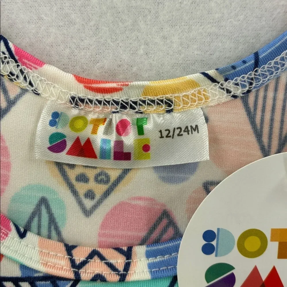3For$20 Dot Dot Smile Colorful Geometric Kids Dress size 12/24M
